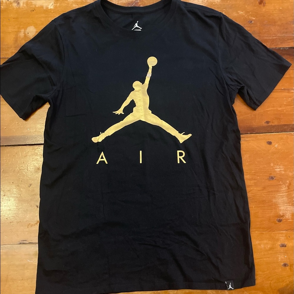Air Jordan Black Gold Tee T-Shirt match Air Jordan 11 Retro Premium
